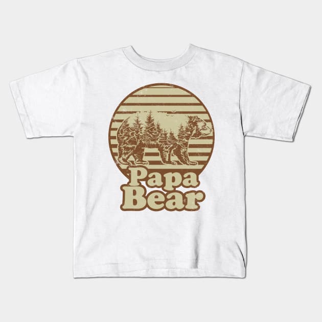 Papa Bear Kids T-Shirt by Wesley Mcanderson Jones